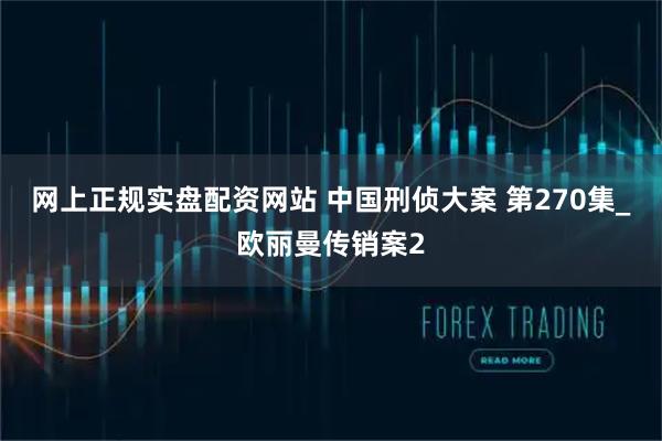 网上正规实盘配资网站 中国刑侦大案 第270集_欧丽曼传销案2